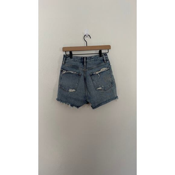 Agolde Dee High Rise Shorts Women's Distressed Size 26 - Picture 3 of 4